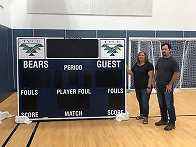 Burnt Ranch School scoreboard donation